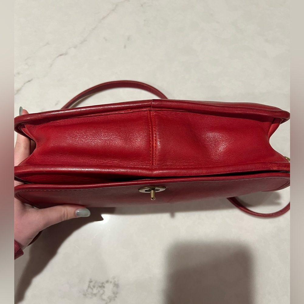 Vintage Coach Red Convertible Clutch #9365 - Picture 11 of 15